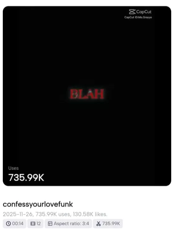 Confess Your Love Capcut Template